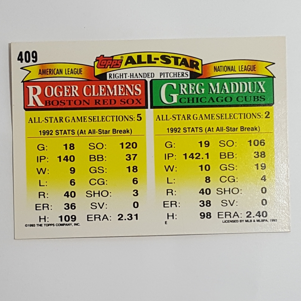 1992 Topps All-Star - Picture 2 of 3
